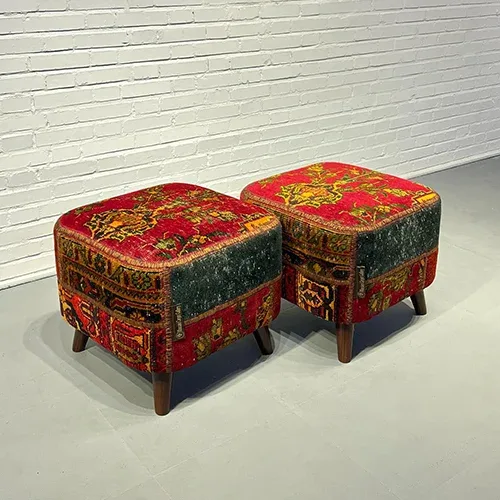 Blade and Razor Barbershop Toronto Mousavi Carpet Gallery — Pouf 4-0001