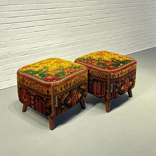 Blade and Razor Barbershop Toronto Mousavi Carpet Gallery — Pouf 4-0010