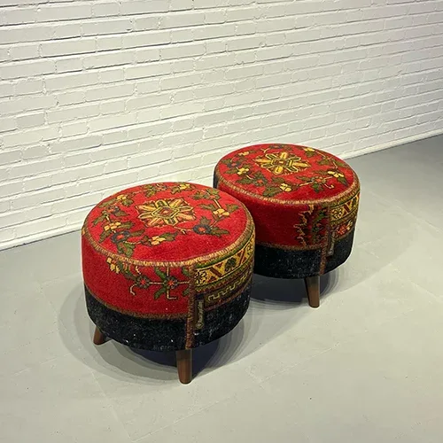 Blade and Razor Barbershop Toronto Mousavi Carpet Gallery — Pouf 4-0013