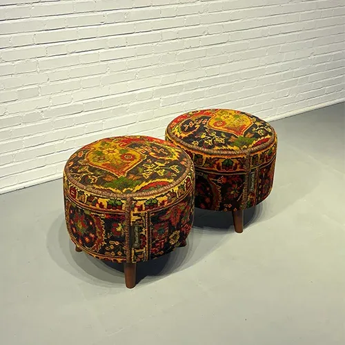 Blade and Razor Barbershop Toronto Mousavi Carpet Gallery — Pouf 4-0017