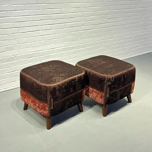 Blade and Razor Barbershop Toronto Mousavi Carpet Gallery — Pouf 4-0002