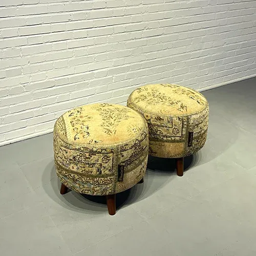 Blade and Razor Barbershop Toronto Mousavi Carpet Gallery — Pouf 4-0039