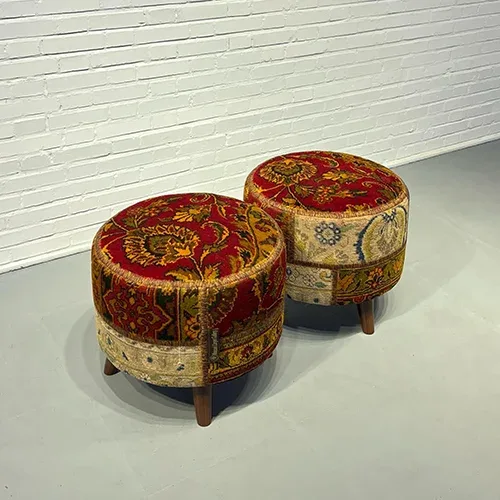 Blade and Razor Barbershop Toronto Mousavi Carpet Gallery — Pouf 4-0037