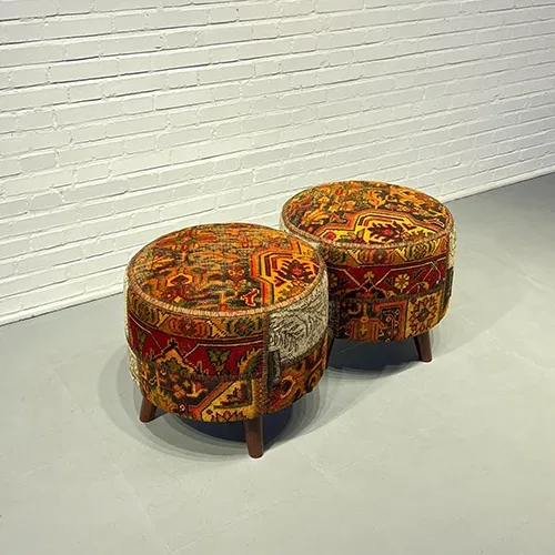Blade and Razor Barbershop Toronto Mousavi Carpet Gallery — Pouf 4-0035