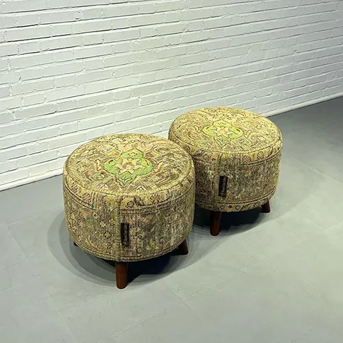 Blade and Razor Barbershop Toronto Mousavi Carpet Gallery — Pouf 4-0032
