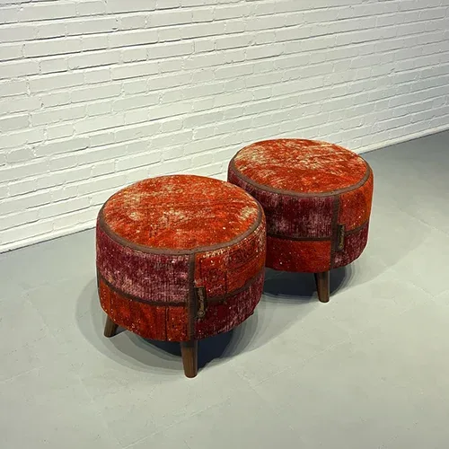 Blade and Razor Barbershop Toronto Mousavi Carpet Gallery — Pouf 4-0048