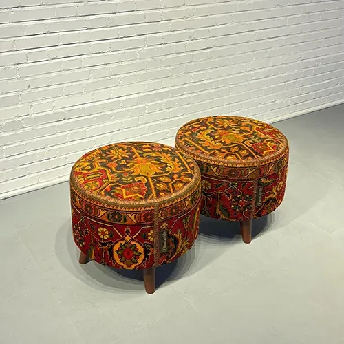 Blade and Razor Barbershop Toronto Mousavi Carpet Gallery — Pouf 4-0047