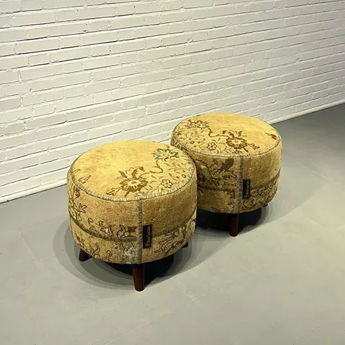 Blade and Razor Barbershop Toronto Mousavi Carpet Gallery — Pouf 4-0046