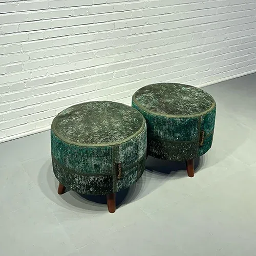 Blade and Razor Barbershop Toronto Mousavi Carpet Gallery — Pouf 4-0045