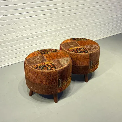 Blade and Razor Barbershop Toronto Mousavi Carpet Gallery — Pouf 4-0042