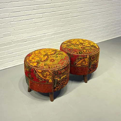 Blade and Razor Barbershop Toronto Mousavi Carpet Gallery — Pouf 4-0041