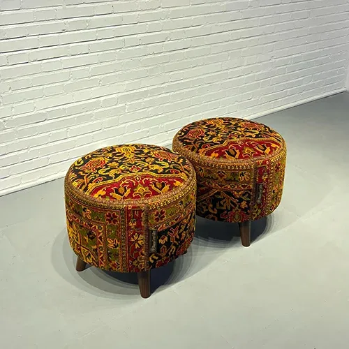 Blade and Razor Barbershop Toronto Mousavi Carpet Gallery — Pouf 4-0040