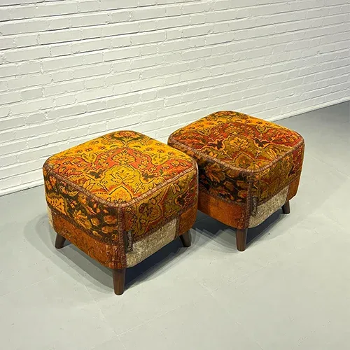 Blade and Razor Barbershop Toronto Mousavi Carpet Gallery — Pouf 4-0053