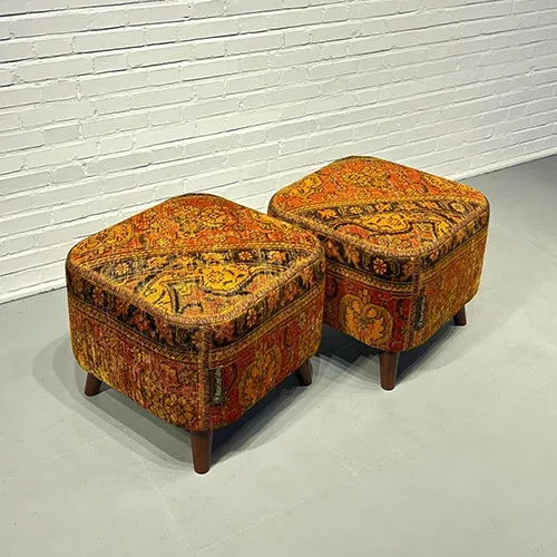 Blade and Razor Barbershop Toronto Mousavi Carpet Gallery — Pouf 4-0050