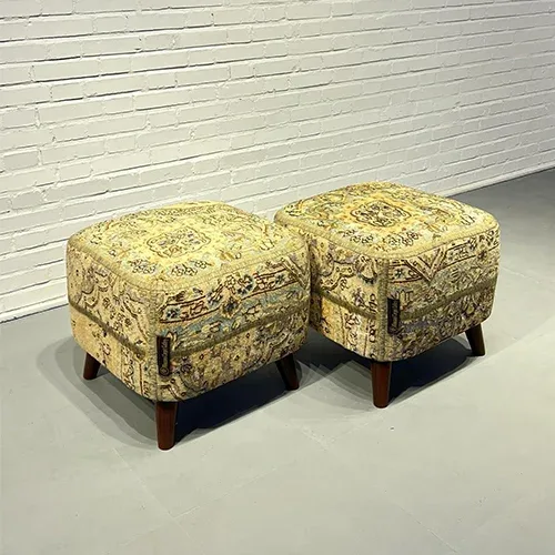 Blade and Razor Barbershop Toronto Mousavi Carpet Gallery — Pouf 4-0008