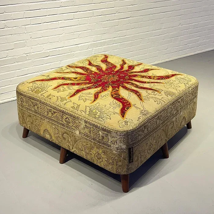 Blade and Razor Barbershop Toronto Mousavi Carpet Gallery — Exclusive Pouf 2149